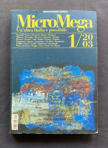 Rivista micromega 2003 - rivista,